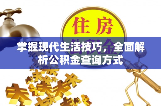 揭阳掌握现代生活技巧，全面解析公积金查询方式