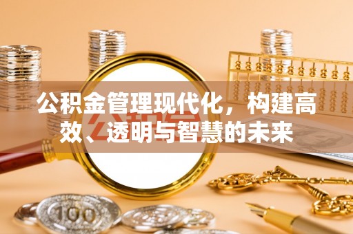 揭阳公积金管理现代化，构建高效、透明与智慧的未来